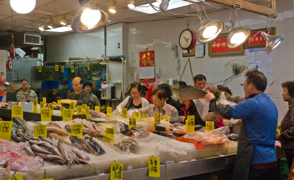 Jede Menge Fisch in China Town.